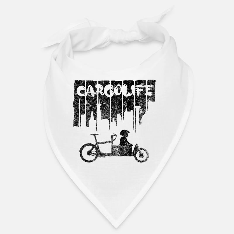 Vélo cargo avec enfant - Bandana - blanc