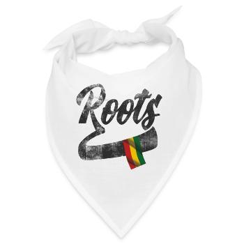 Roots Reggae Design mit farbiger Flagge - Bandana - Weiß - Vorne