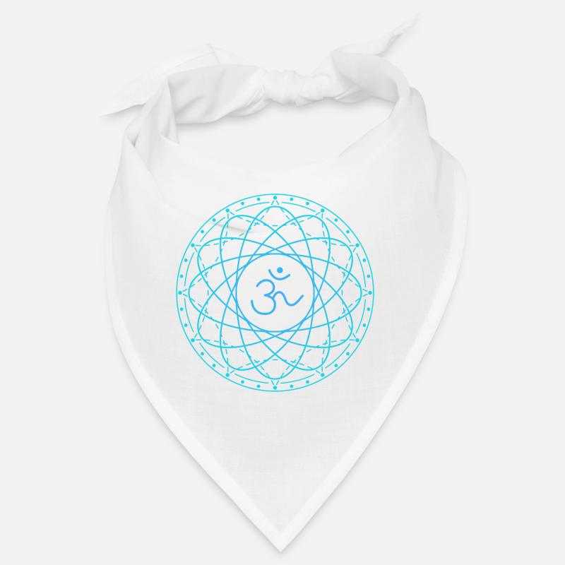 Sacred geometry with Om symbol - Bandana - white