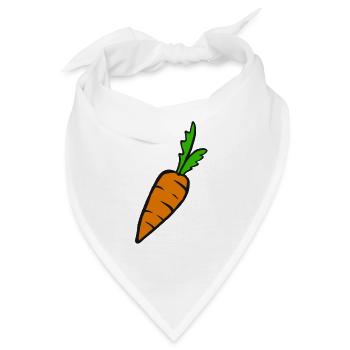 Karotte Geschenk Möhre Wurzel Gemüse Speise Gesund - Bandana - Weiß - Vorne