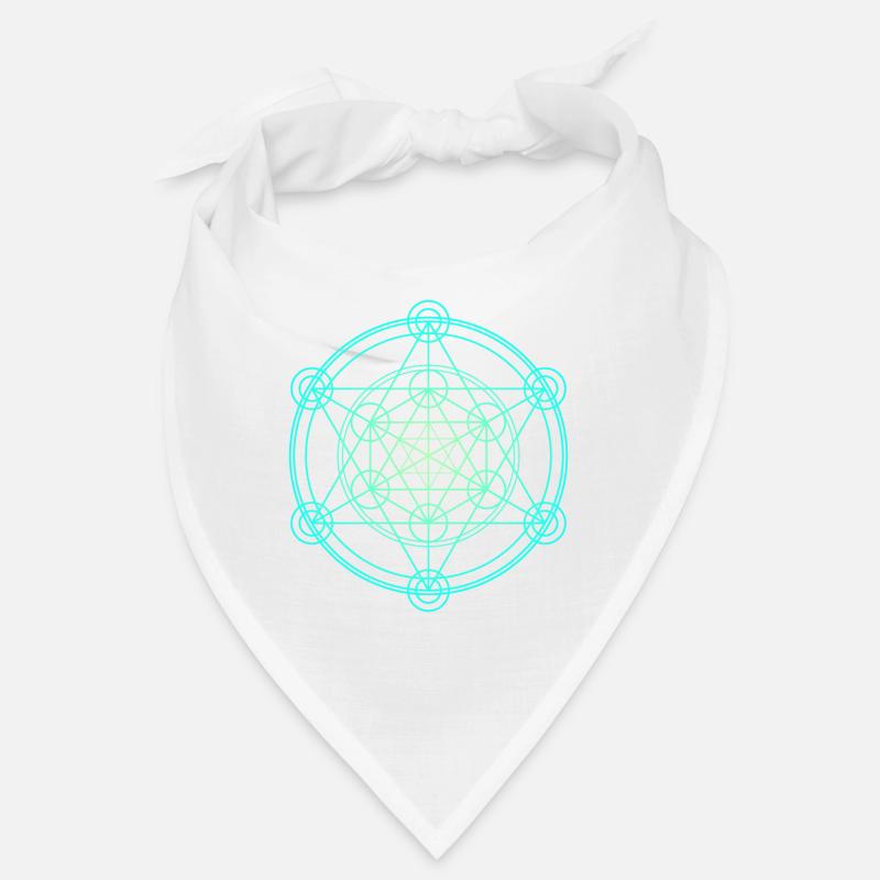 Merkaba Sacred Geometry - Bandana - white
