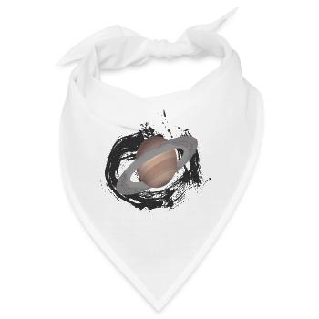 planet Saturn, Planeten, außerirdisch - Bandana - Weiß - Vorne