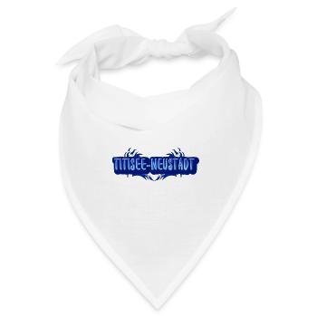 Titisee Neustadt Blau Schriftzug - Bandana - Weiß - Vorne