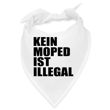 kein moped ist illegal - Bandana - Weiß - Vorne