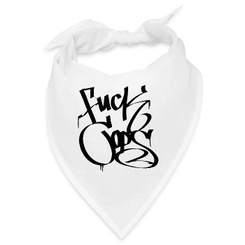 FUCK COPS - Bandana - Weiß - Vorne