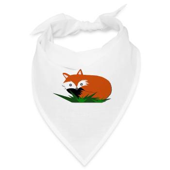 Schlafender Fuchs im Gras Gemütliches Waldtiere De - Bandana - Weiß - Vorne