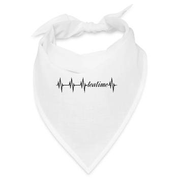 Tea time - mein Herz schlägt für Tee - Bandana - Weiß - Vorne