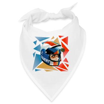 Francois Cevert Helm - Bandana - Weiß - Vorne