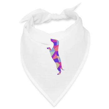 Dackel Dackel - Bandana - Weiß - Vorne