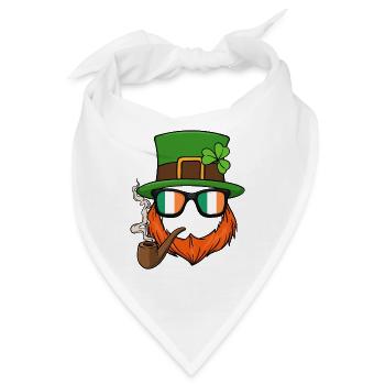 Lustig Kobold Patty Wichtel Paddy St. Patricks Day - Bandana - Weiß - Vorne