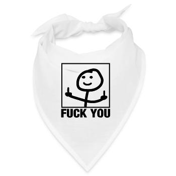 Fuck You - Bandana - Weiß - Vorne