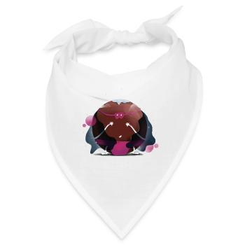 Planet - Superheld Charakter - Bandana - Weiß - Vorne