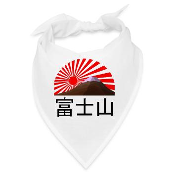 Sonne geht über dem Berg Fuji auf - Bandana - Weiß - Vorne