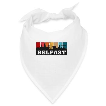 Belfast Nordirland Travel Souvenir Skyline - Bandana - Weiß - Vorne