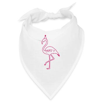 Party Flamingo - Bandana - Weiß - Vorne