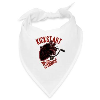 Kickstart mein Herz - Bandana - Weiß - Vorne