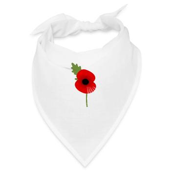 Mohn Tag der britischen Legion - Bandana - Weiß - Vorne