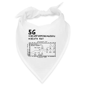 5G Beamforming Death Ray Funny - Bandana - Weiß - Vorne