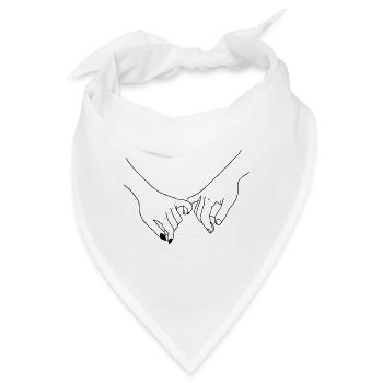 Zeichnung Freundschaft Hände Finger - Bandana - Weiß - Vorne
