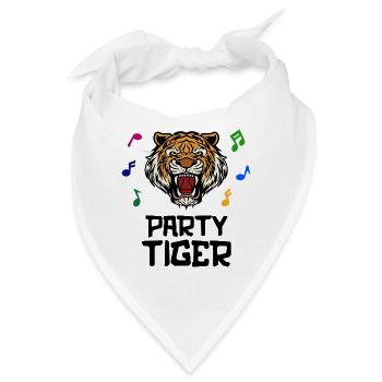 Partytiger Party Machen Abfeiern Saufen Betrinken - Bandana - Weiß - Vorne