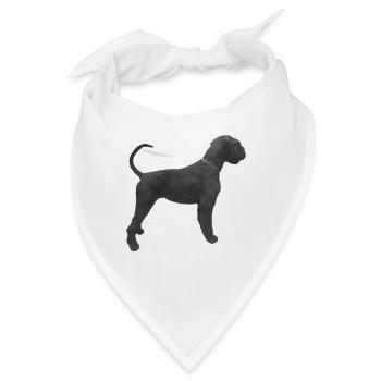 Riesenschnauzer Giant Schnauzer - Bandana - Weiß - Vorne