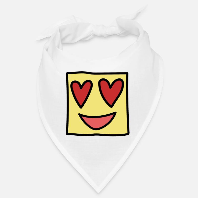 Expression Kawaii drôle de visage carré Bandana