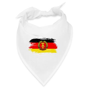 DDR Flaggen Design / Geschenkidee - Bandana - Weiß - Vorne