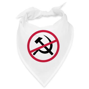 Verboten Kommunismus Schild - Bandana - Weiß - Vorne