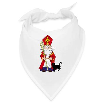 Sinterklaas ohne schwarze Katze in seiner Tasche - Bandana - Weiß - Vorne