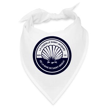 Die Bucht von Saint-Brieuc in Coquille Saint Jacques - Bandana - Weiß - Vorne