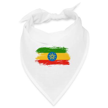 Äthiopien Flaggen Design / Geschenkidee - Bandana - Weiß - Vorne