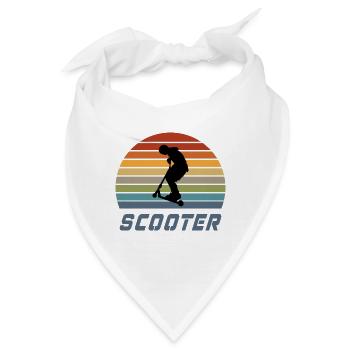 Scooter Vintage Design / Geschenkidee - Bandana - Weiß - Vorne