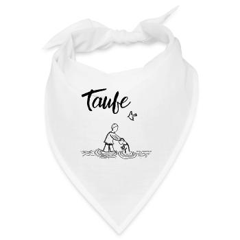 Taufe im Fluss Gottesdienst Taufgeschenk Paten - Bandana - Weiß - Vorne