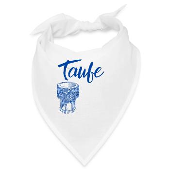 Taufe Taufstein symbolisch taufen Gottesdienst - Bandana - Weiß - Vorne