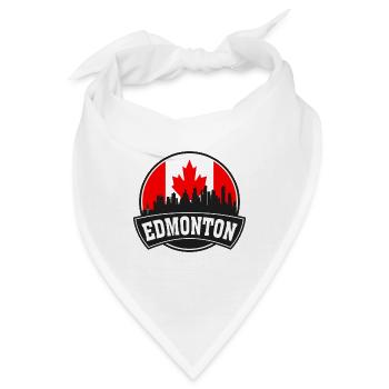 Edmonton Kanada Skyline Travel Souvenir Kanadier F. - Bandana - Weiß - Vorne