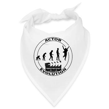 Evolution Schauspieler Darsteller Geschenk - Bandana - Weiß - Vorne