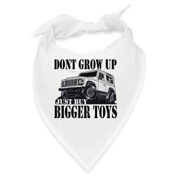 Defender Land-Rover Geschenk Gift - Bandana - Weiß - Vorne