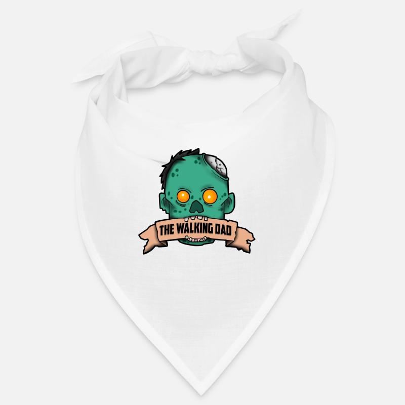 Der marschierende Vater - The walking dad - Bandana - Weiß