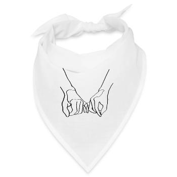 Zeichnung Freundschaft Hände Finger - Bandana - Weiß - Vorne