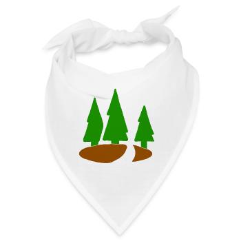 Nadelbaum Weihnachtsbaum Tannenbaum Wald Tanne - Bandana - Weiß - Vorne