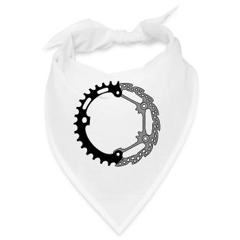 Zahnrad Scheibenbremse - Bandana - Weiß - Vorne