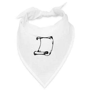 Schwarzer Pinselrahmen - Bandana - Weiß - Vorne