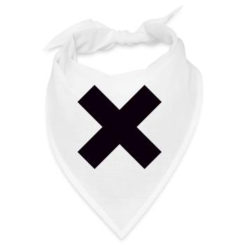 Straight Edge X schwarz - Bandana - Weiß - Vorne