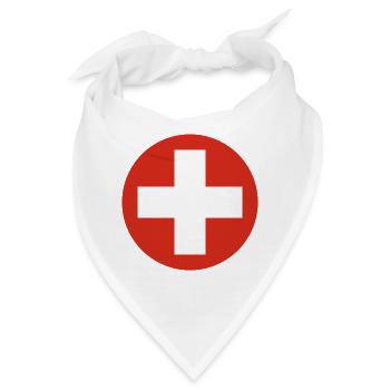 Aufkleber Luftwaffe Roundel der Schweiz Schweiz - Bandana - Weiß - Vorne