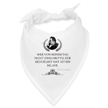 Nietzsche Zitat - Bandana - Weiß - Vorne