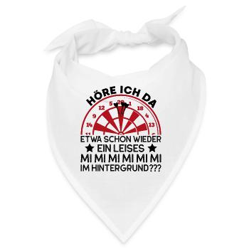 Leises mi mi hintergrund Geschenk Darts Wurfspieß - Bandana - Weiß - Vorne