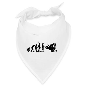 Motorrad Evolution Pärchen Bike Moped Biker Paar - Bandana - Weiß - Vorne