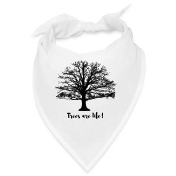 Trees are life - Bandana - Weiß - Vorne