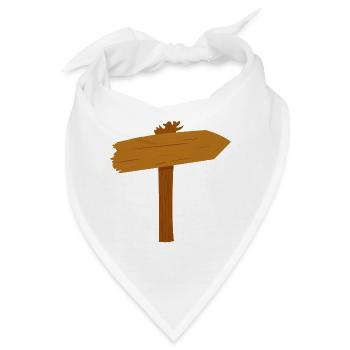 Wegweiser Pfad - Bandana - Weiß - Vorne