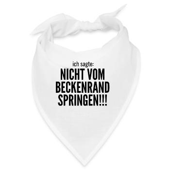 BADEMEISTER RETTUNGSSCHWIMMER Sprüche - Bandana - Weiß - Vorne